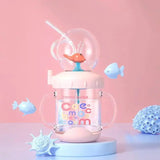 Cups For Children Drink Water Baby Drinking Cup With Whale Squirt 220ml Children'S Water Bottles With Lid And Straw Kids Cup