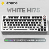 LEOBOG Hi75 Sugar65 Custom Mechanical Keyboard Aluminum Kits Hot Swap Wired Gaming Keyboard RGB Gamer Gasket Keyboard With Knob