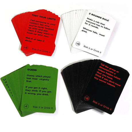 Risk It Or Drink It Fun Party Game For College Card Game Drinking Game Pregame Night Hilarious Dares Challenges  Questions Adult