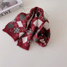 deer jonmi Korean Style New Winter Children Knitted Scarves Plaid Printed Retro All-match Toddlers Kids Warm Shawl