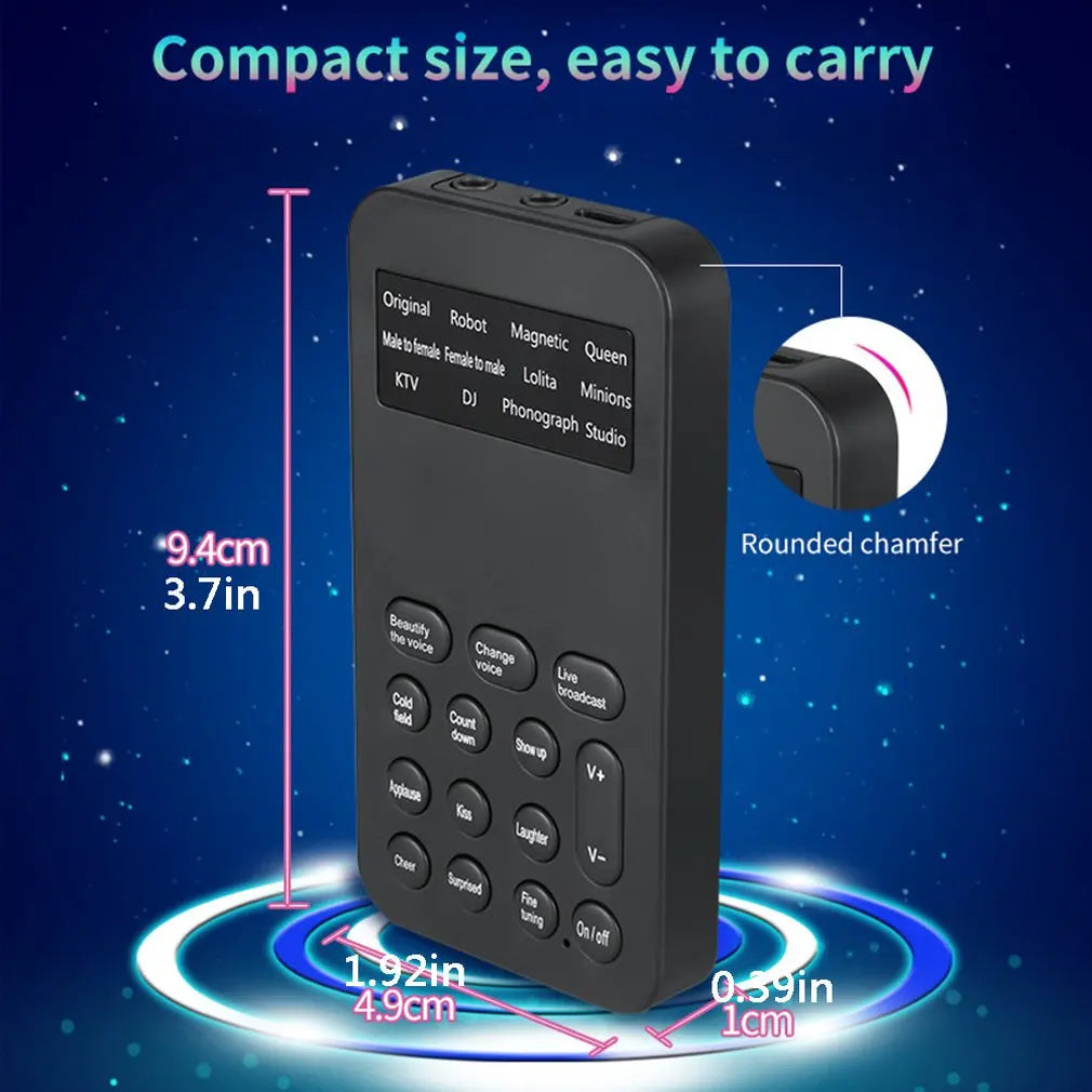 Hot Sale Professional Mini  Voice Changer  Universal Sound Card For Mobile Computer Voice Recording Game