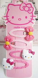 4pcs Sanrio Hello Kitty Children's Hairpin Hair Rope Rubber Band Hair Accessories Bow Hair clip girl kid hair ring