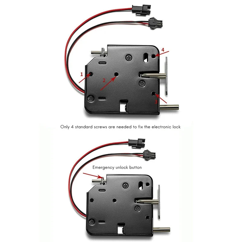 2X 12V 2A Intelligent Electronic Control Electromagnetic Lock,Locker Express Cabinet Lock, Access Control System Cabinet