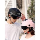 Motorcycle Helmets With Led Lights Moped Helmet Electric Scooter for Men Women With Double Visor Rechargeable Bicycle Light Bike