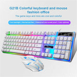 RYRA Keyboard Mouse Set G21B-RGB-BA Mechanical Gaming Keyboard And Mouse Combo Wired RGB LED For Computer Laptop Gamer