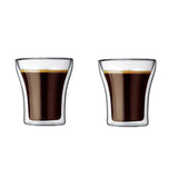 80/200ml Clear Double Wall Glass Espresso Coffee Cup Set Heat-resistant Beer Wine Cocktail Thermal Tea Drink Cups Drinkware Set