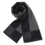 New Luxury Cashmere Wool Men Scarves,Warm Winter Man Scarf Charcoal Grey Wool Scarves Comfort Dual Color Fashion Casual Wear