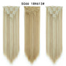 Set Hair Clip In Hair Extensions With Clips Hairpieces Synthetic Extension False/Fake Hair Blonde Eunice Hair Long Hair Pieces