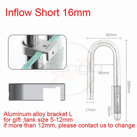 Mini Fish Tank Inlet Outlet Filter Aquarium Pipe Fishbowl Stainless Steel Shrimp Accessories Water Filtration Supplies Equipment