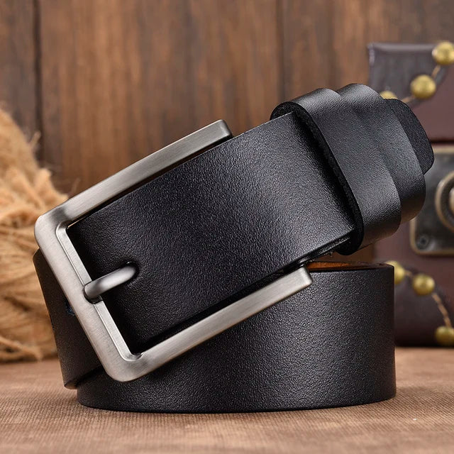 Men Belt Male High Quality Leather Belt Men Male Genuine Leather Strap Luxury Pin Buckle Fancy Vintage Jeans Free Shipping