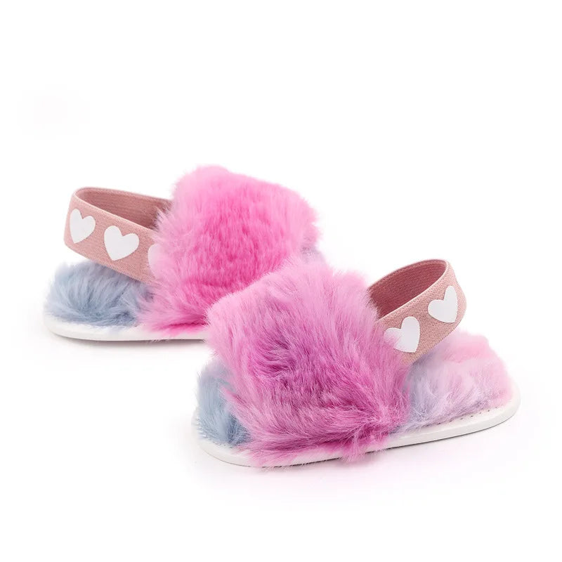 Fashion Faux Fur Baby Shoes For Newborn Spring Winter Cute Infant Toddler Baby Boys Girls Shoes