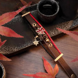 Game Genshin Impact Kaedehara Kazuha Cosplay Bracelet Unisex Leather Leaf Pendant Bracelets Jewelry Accessories Gifts