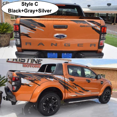 Car Stickers Pickup Side Body Decor Decals For Ford RANGER Raptor F150 Truck Graphics Vinyl Cover Auto Exterior Accessories