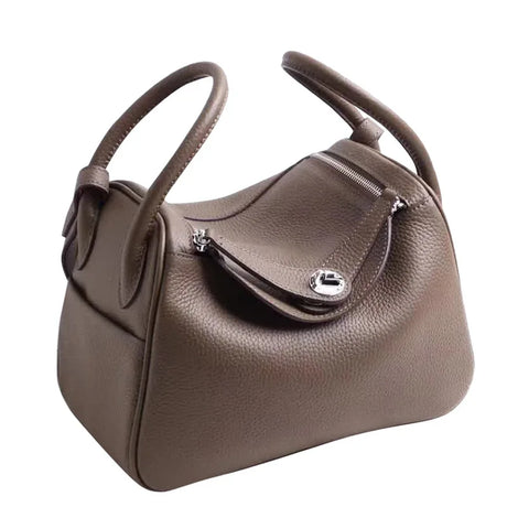 100% Cow Leather Lady Lindi Bag Brand Shoulder Messenger Bag Luxury Handbags Women Genuine Leather Luxury Designer Doctor Bag