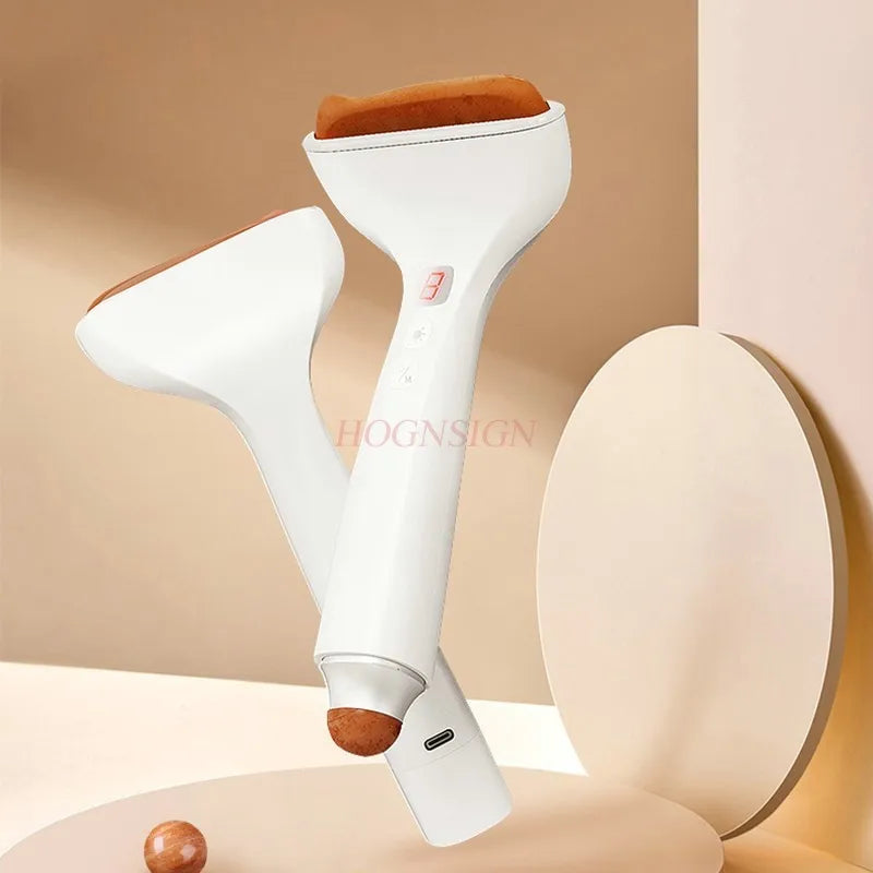 Electric Bian stone long handle scraping board, eye and face massage, lifting and tightening eye beauty instrument