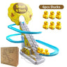 Baby Toys Electric Duck Track Slide Toys Boys Girls Electric Climbing Stairs Toy LED Lights Musical Slide Toys for Children Kids