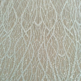 Elegant fashion heavy beading lace fabric with pearls 130cm width wedding gown dress lace fabric sell by yard