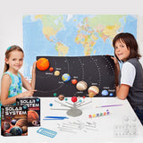 Solar System Model DIY Planet Toys Child Science and Technology Learning Solar System Teaching Assembly Coloring Educational Toy