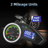 Universal Motorcycle Gauge Speedometer Tachometer LCD Digital Instrument Odometer Meter For All 12V Motorcycles Speedometer