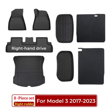 Model Y Model 3 Floor Mat 2017-2023 Luggage Mat Custom For Tesla Mat Trunk Mat 3D XPE All Weather Anti-Slip Set Floor Liner Mat