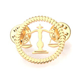 Qi Qi Wu Libra Balance Advocate Lawyer Brooch Justice and Equity Symbol For Men's Shirt Jewelry Lawyers Judge Steel Lapel Pin