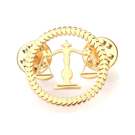 Qi Qi Wu Libra Balance Advocate Lawyer Brooch Justice and Equity Symbol For Men's Shirt Jewelry Lawyers Judge Steel Lapel Pin