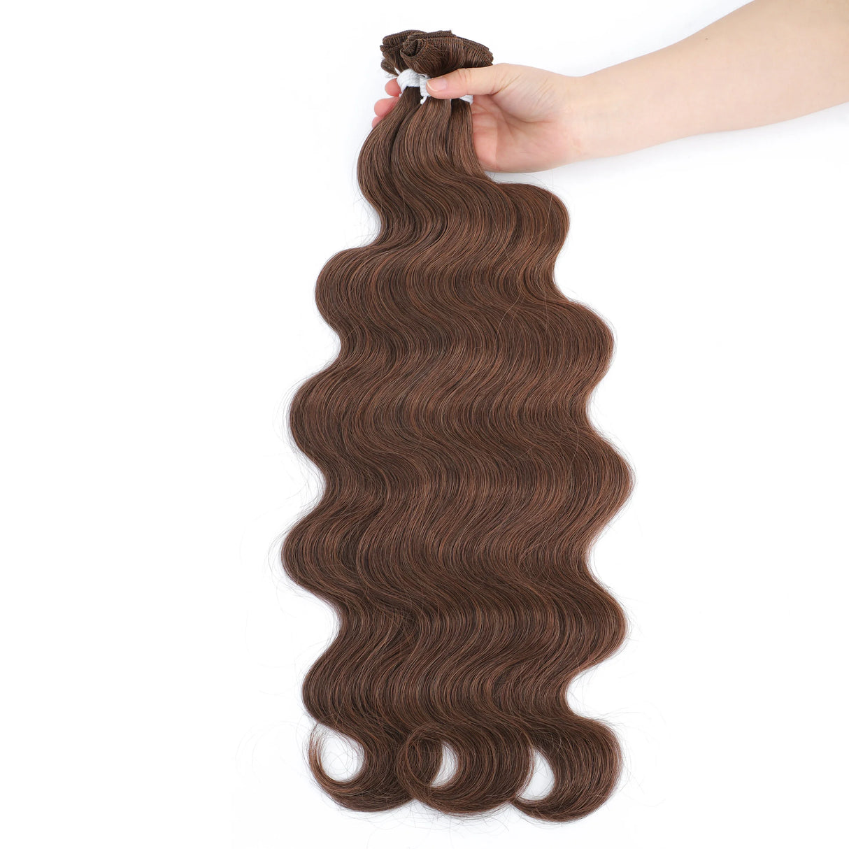 White Body Wave Hair Bundles Synthetic Natural Weave Hair Color #4 Brown Piano Blonde Pink Purple  Blue Hair Extensions