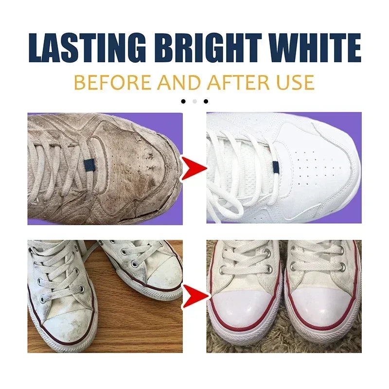 Shoe Whitening Cleanser Deep Cleaning Brightening Remove Yellow Stains Maintenance Sports Shoe Edge Decontamination Cleaner 30ml