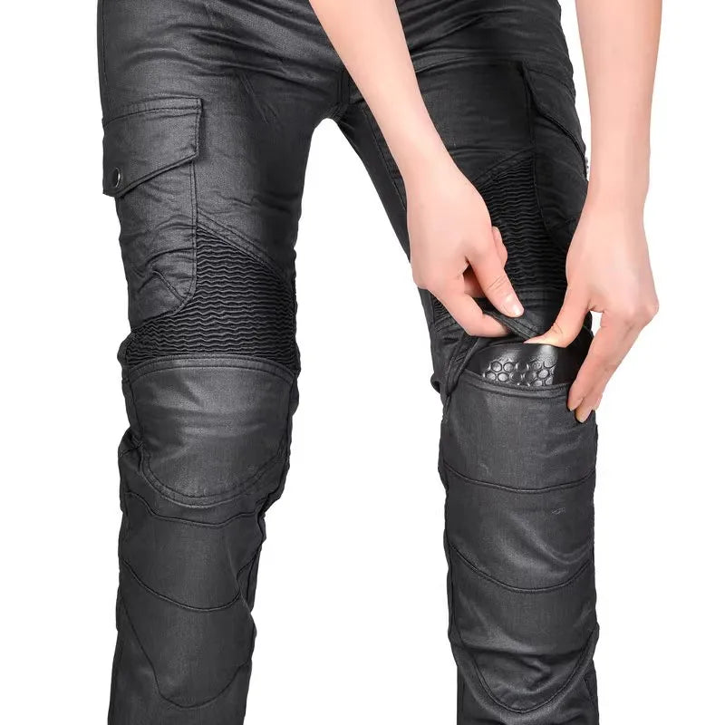 Volero Female Motorcycle Riding Pants Motocross Pain-Coat Hard Surface Casual Jeans For Girls Knight Cycling Protective Trousers