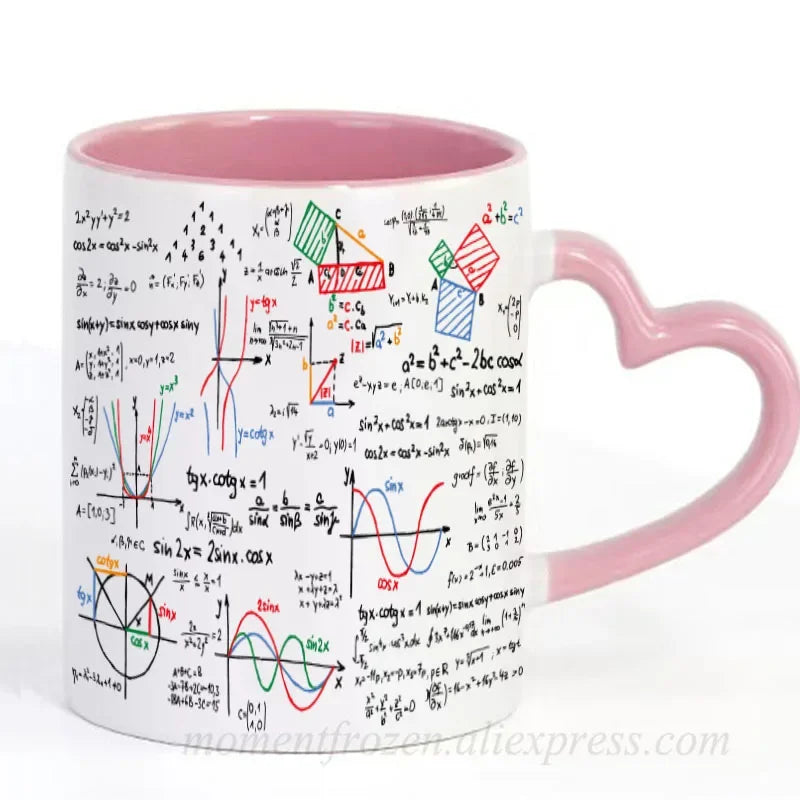 Math Teacher Mugs School Students Cups Mathematics Parabolic Formulas Drinkware Geek Nerd Tea Coffee Mugen Coffeeware Teaware