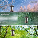 2-in-1 Bird Feeder for Garden Weather Resistant Metal Bird Feeder 2-in-1 Hanging Design with Secure Seeds Storage for Outdoor