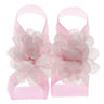 Cute Flower Chiffon Baby Sandals Soft Breathable Solid Color Strappy Barefoot Sandals Sandals Baby Girls Boys Children Shoes