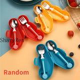 Baby Gadgets Lollipop Baby Spoon Fork Children Utensil Stainless Steel Toddler Dinnerware Cutlery Infant Feeding Tableware Set