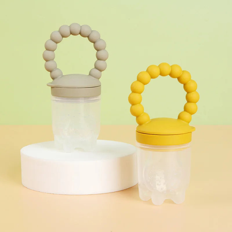 1pcs Newborn Pacifier Fooder Nibble Fruit Feeding Food Grade Silicone Container Nipple Bottles Infant Soother Teething Toys