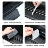 Car Door Sill Protector Carbon Fiber Threshold Decals Stickers For Chrysler 300c Android Town Country Grand Voyager PT Cruiser