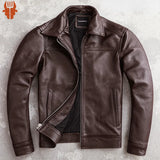 2022 Men's Real Cowhide jackets Genuine Leather Jacket Men Clothing Autumn Coat Mens Clothes jaqueta couro legítimo masculino