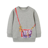 Little maven Baby Girls Sweatshirts Cotton Cartoon Alpaca Hoodies Kids Tops Autumn Casual Clothes Jacket Coat for Child