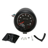 0-8000 RPM Pointer Tachometer Universal Automobile Modification Instrument Black Tachometer Gauge Interior Light Car Accessory