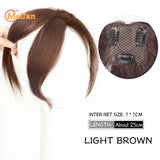 MEIFAN Middle Part Fake Bangs Fringe Synthetic Topper Hairpiece Clip-In Bang Extension Natural Invisible Clourse Hairpiece Women