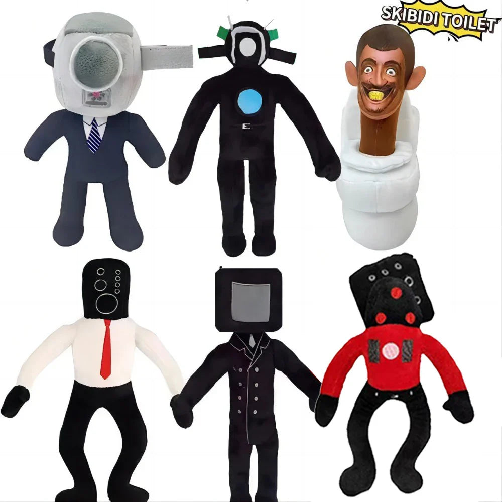 42pcs Skibidi Toilet Plush Toy Skibidi Dop Dop Yes Yes Titans Cameraman TV Man Camera Man Camcordeman Speakerman Sticker Doll