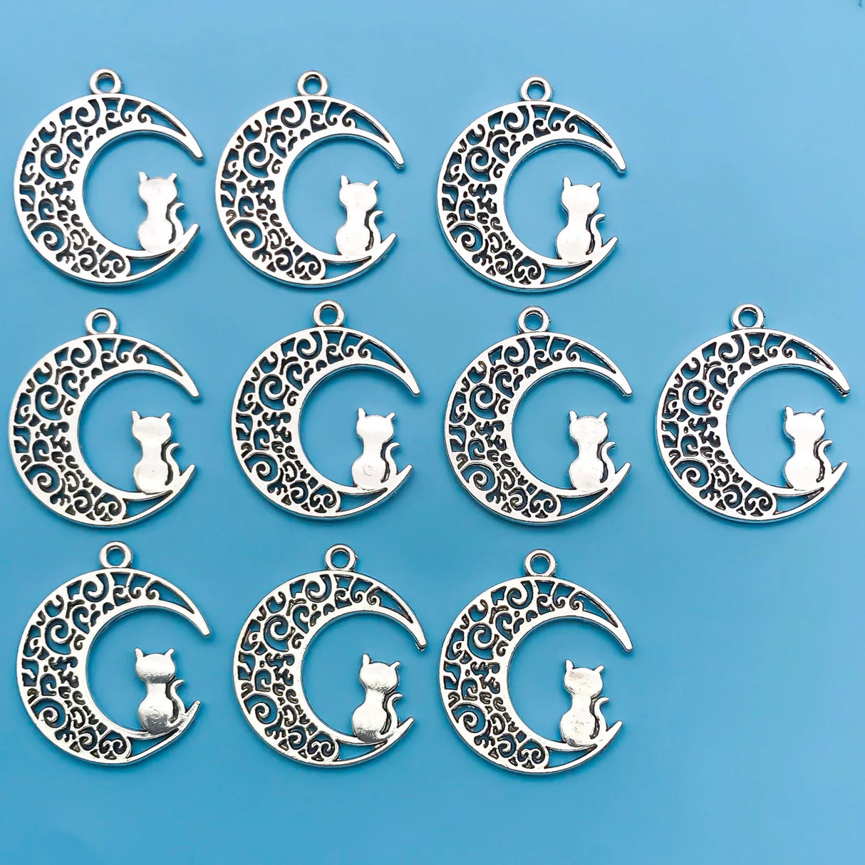 10/20Pcs Alloy Retro Silvery Animal Shape Charms Horse Owl European and American Style Creative Pendants For Bracelet Necklace