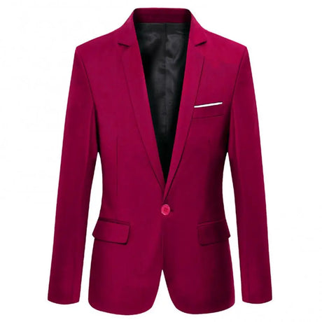 Men Blazer Jackets 2023 Solid Color Long Sleeve Lapel Slim Fit Business Blazer Suit Coat Outwear Brand Mens Casual Blazers Coats