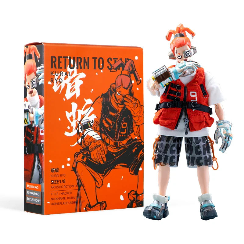 21cm Anime Warrior Doll Action Figurine Model Toys Kits Short Hair  Action Figure Figurine PVC Collection Model Doll Toys