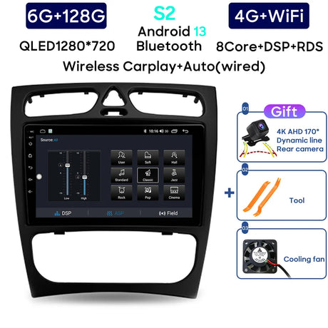 Car Radio Carplay Android Player For Mercedes Benz C Class S203 CL203 W203 2000 - 2004 Navigation GPS Coche Intelligent Systems