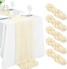 Crinkling Table runner gauze translucency doilies Holiday party wedding tablecloth 90x300cm twist Knit cloth table cover