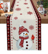 Merry Christmas Tree Ball Linen Table Runners Holiday Party Decor Reusable Dining Table Runenrs Wedding Navidad Decorations