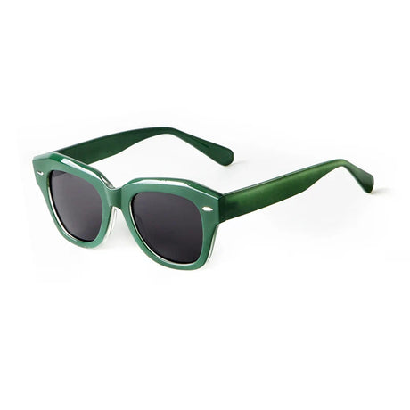 Vintage Green Frame Square Sunglasses Women 2022 Brand Shades Eyewear Retro Rivets Decor Rectangle Men Sun Glasses UV400 Sunnies