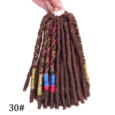 LUOYUDU Crochet Hair Dreadlocks Faux Locs Braiding Hair Extensions Synthetic Dreadlock Jumbo 10 inch 12 Strands Organic Hair