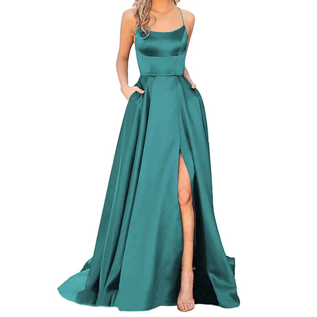 Women Dress Elegant Vintage Ladies Backless Long Dresses Wine Party Prom Wedding Floor Length Evening Dress For Women