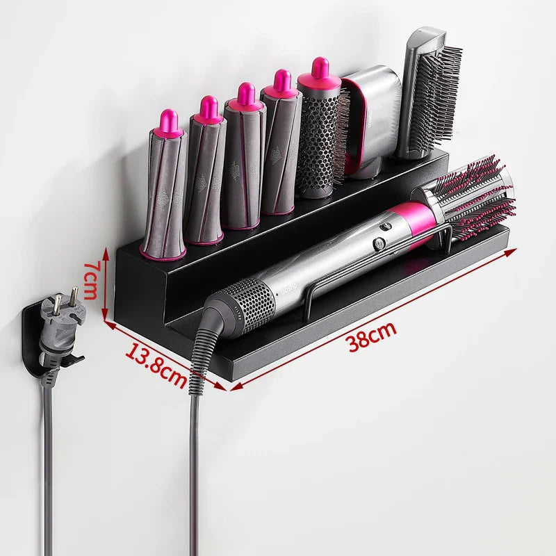 New Wall-mounted Dryer Hair Curler Storage Rack Suitable for Dyson Airwrap Necessary Bathroom Shelf Hair Care Tool Storage